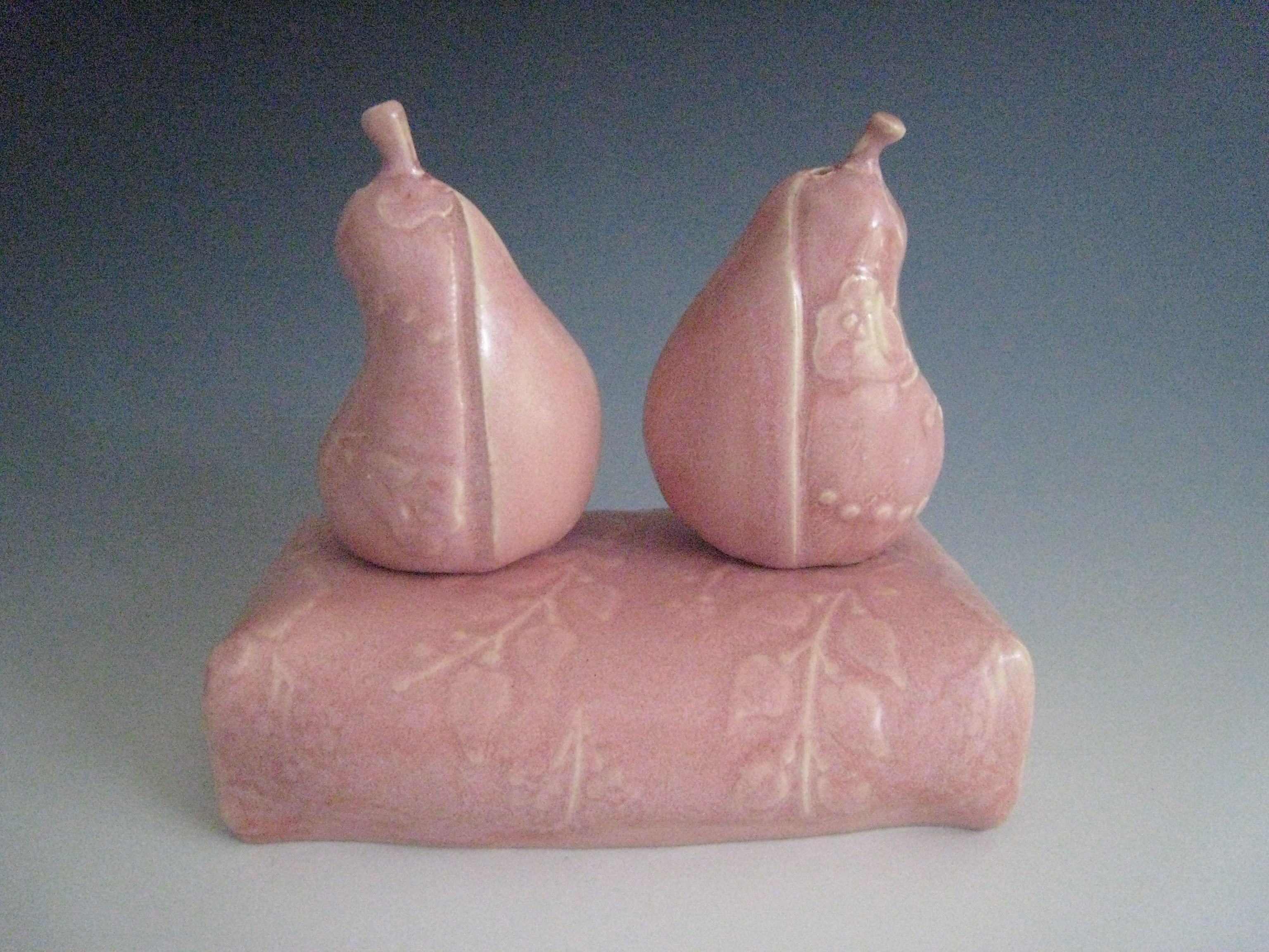 Pink pears on a cushion, 2011
